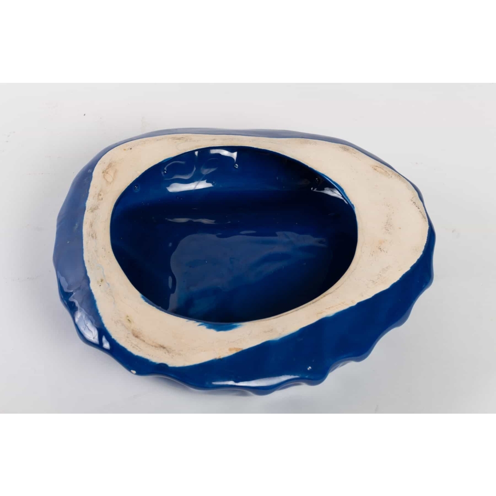 Vide-poches formant capsule en porcelaine bleu-roi émaillée | Biron Vide-poches formant capsule en porcelaine bleu-roi émaillée