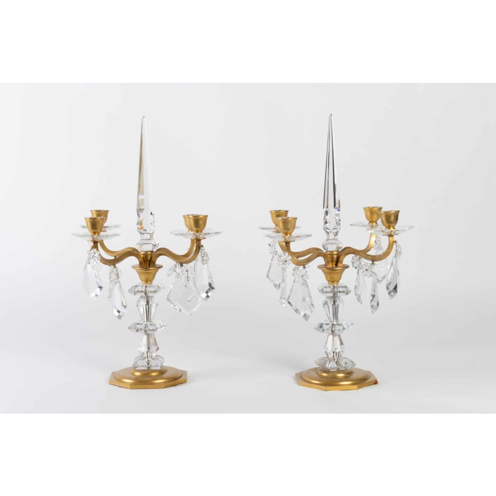 Paire de Girandoles signées BACCARAT | Biron Paire de Girandoles signées BACCARAT