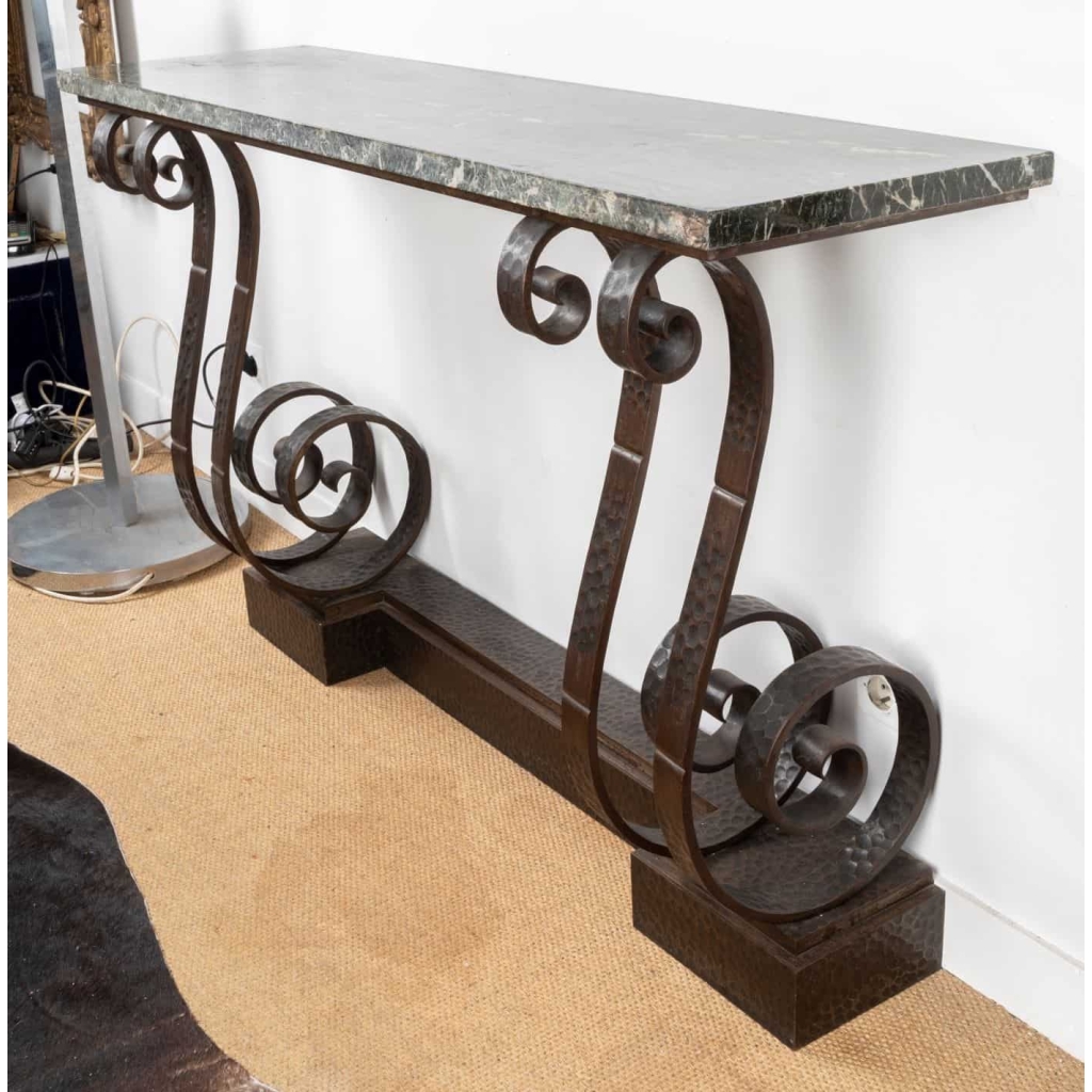 Belle console Art-Déco dans le goût d’Edgar Brandt | Biron ||||