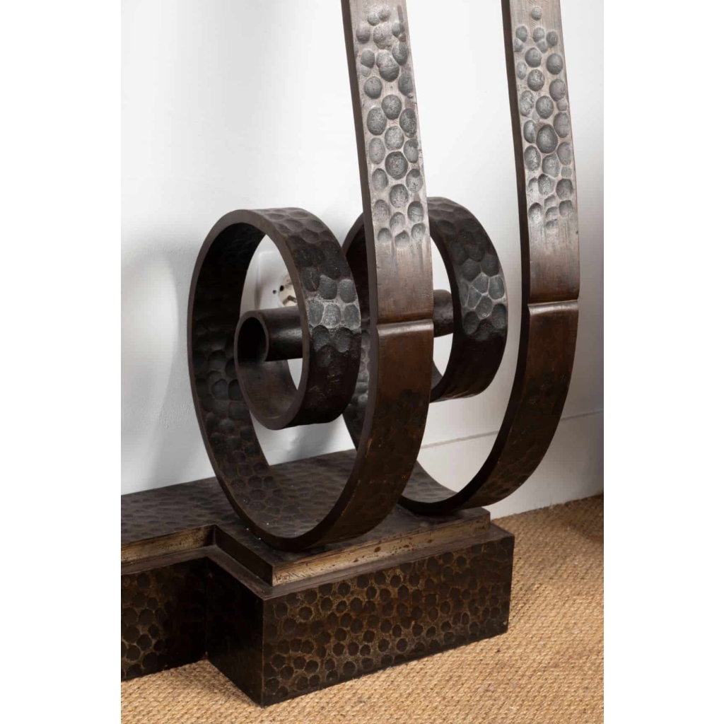 Belle console Art-Déco dans le goût d’Edgar Brandt | Biron Belle console Art-Déco dans le goût d'Edgar Brandt