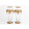 Paire de vases en cristal et bronze doré Napoléon III | Biron Paire de vases en cristal et bronze doré Napoléon III