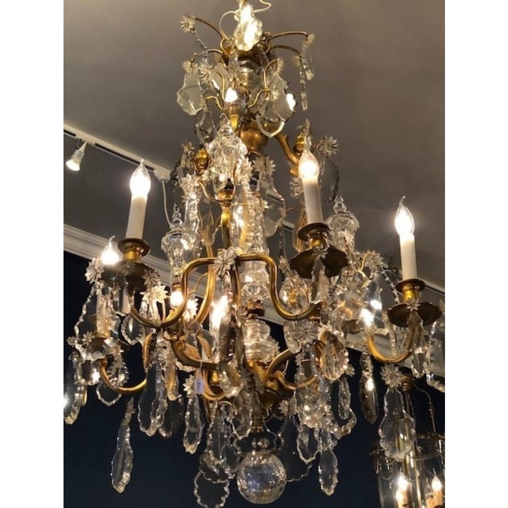 Lustre cage de style Louis XV d’époque Napoléon III (1848 – 1871). | Biron ||