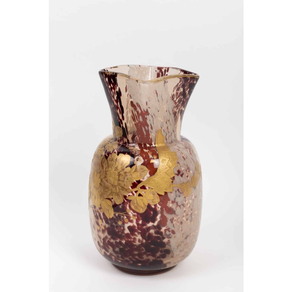 Vase aux Pivoines Cristalleries de Sèvres 1885 | Biron Vase aux Pivoines Cristalleries de Sèvres 1885
