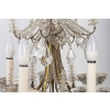 Lustre Bagues 1900 en cristal et cristal de roche à 5 lumières | Biron Lustre Bagues 1900 en cristal et cristal de roche à 5 lumières
