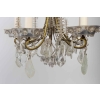 Lustre Bagues 1900 en cristal et cristal de roche à 5 lumières | Biron Lustre Bagues 1900 en cristal et cristal de roche à 5 lumières
