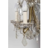 Lustre Bagues 1900 en cristal et cristal de roche à 5 lumières | Biron Lustre Bagues 1900 en cristal et cristal de roche à 5 lumières