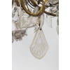 Lustre Bagues 1900 en cristal et cristal de roche à 5 lumières | Biron Lustre Bagues 1900 en cristal et cristal de roche à 5 lumières