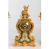 Garniture de cheminée XIX en bronze doré et émaillé cloisonnés Napoléon III | Biron Garniture de cheminée XIX en bronze doré et émaillé cloisonnés Napoléon III
