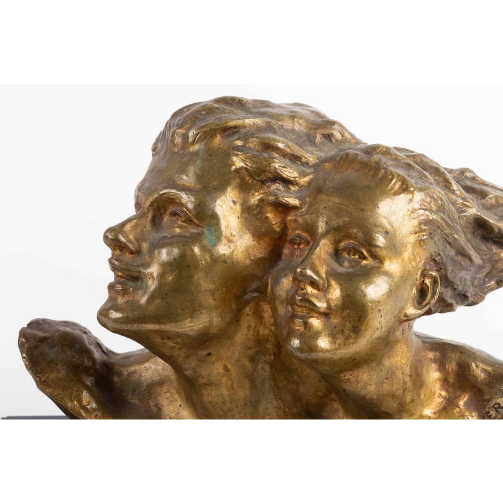 Bronze de R. Varnier socle en marbre début XXe siècle | Biron Bronze de R. Varnier socle en marbre début XXe siècle