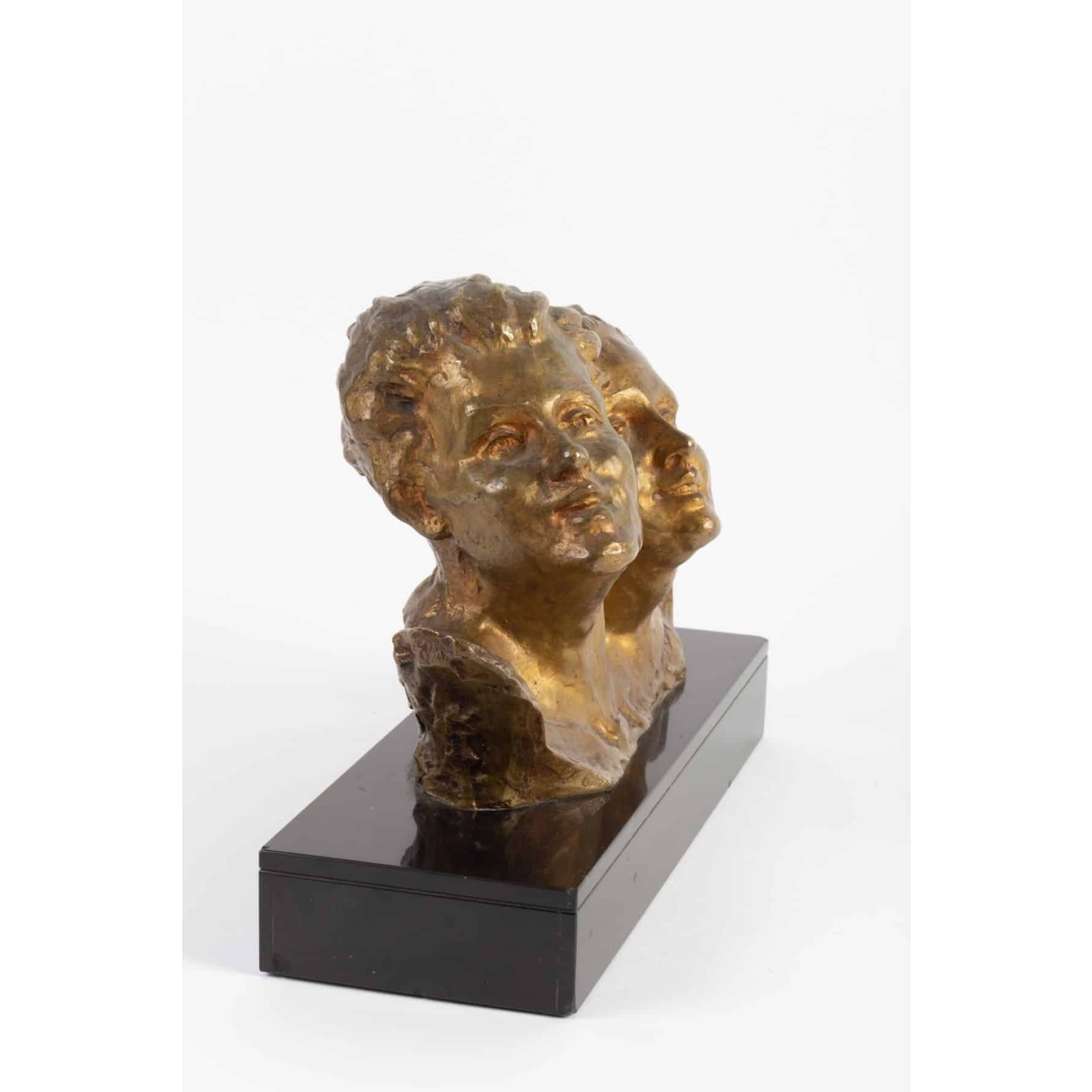 Bronze de R. Varnier socle en marbre début XXe siècle | Biron Bronze de R. Varnier socle en marbre début XXe siècle