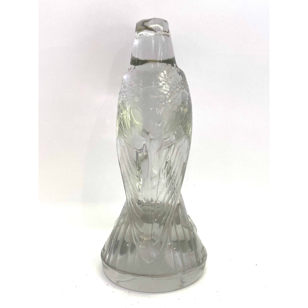 Mascotte « Faucon » verre blanc de René LALIQUE | Biron Mascotte "Faucon" verre blanc de René LALIQUE