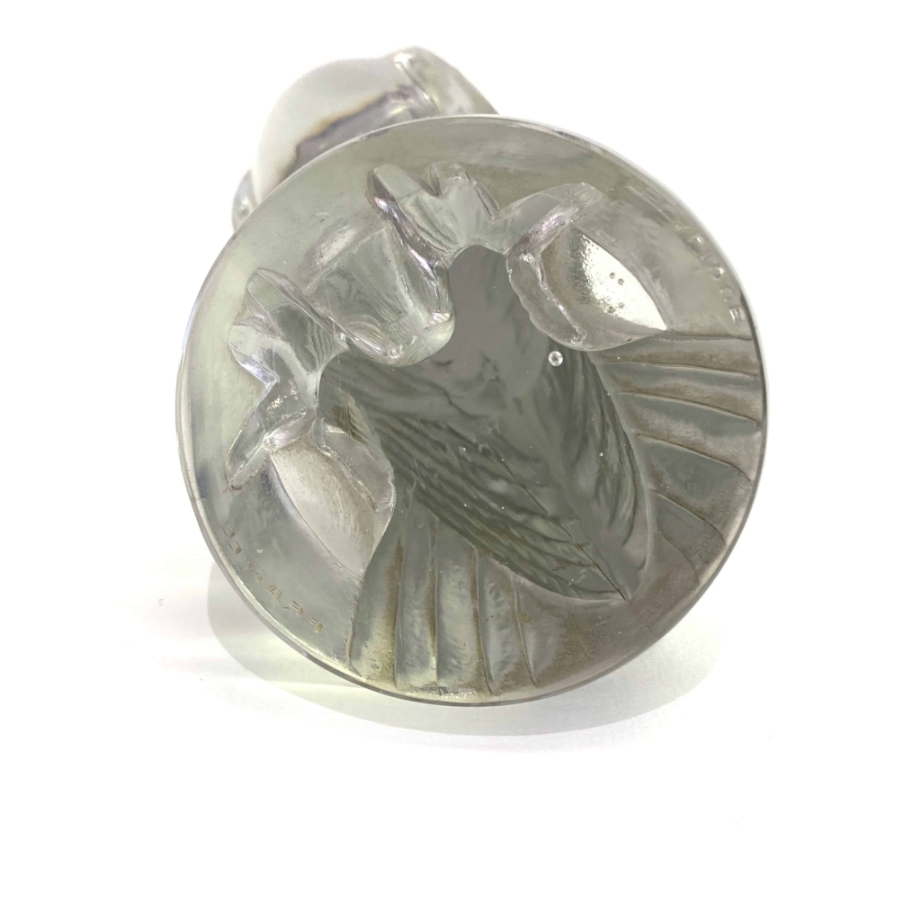 Mascotte « Faucon » verre blanc de René LALIQUE | Biron Mascotte "Faucon" verre blanc de René LALIQUE