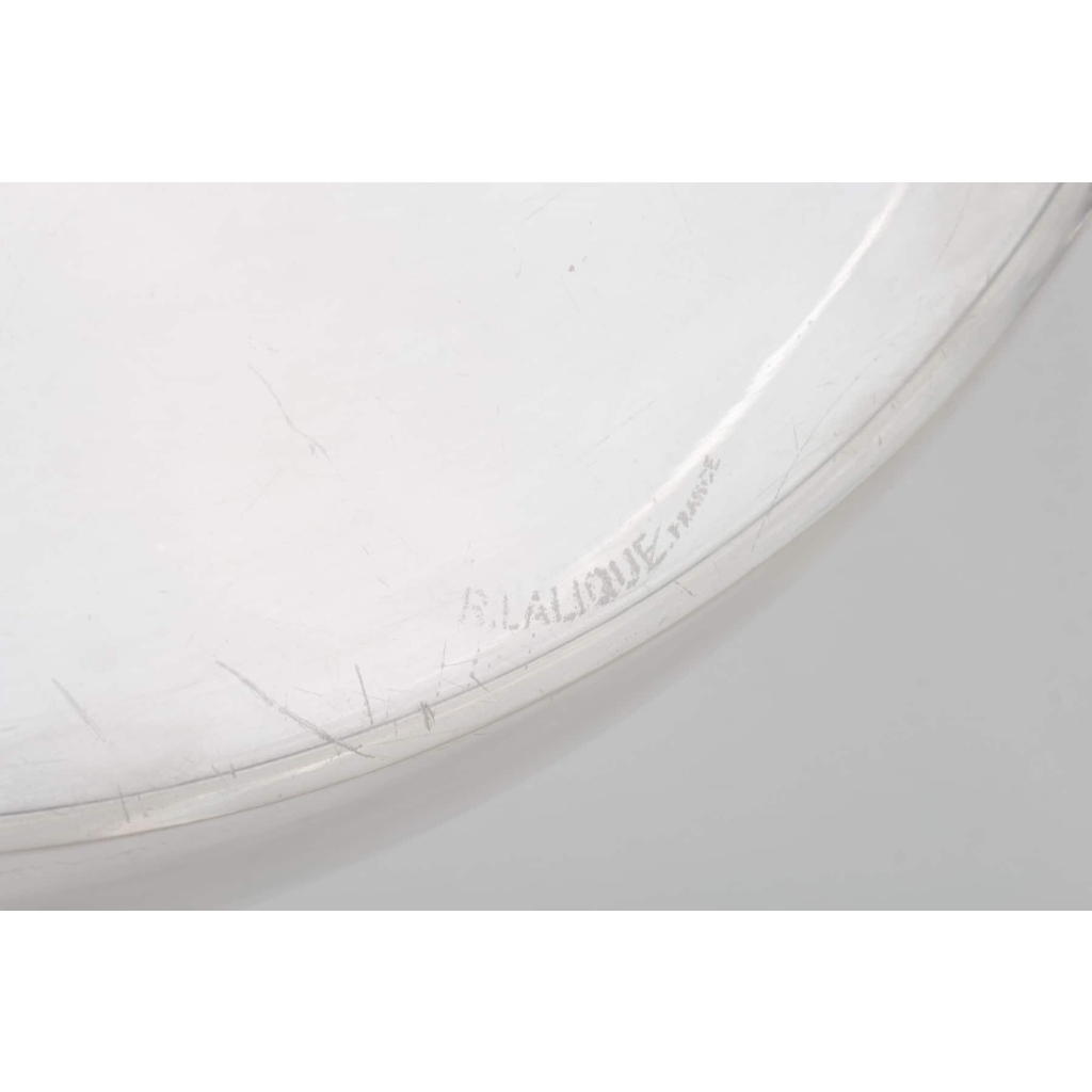 Jardinière « Saint-Hubert » verre blanc patiné sépia de René LALIQUE | Biron Jardinière « Saint-Hubert » verre blanc patiné sépia de René LALIQUE