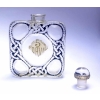 Flacon « Les Cinq Fleurs » pour Forvil verre blanc émaillé noir de René LALIQUE | Biron Flacon "Les Cinq Fleurs" pour Forvil verre blanc émaillé noir de René LALIQUE