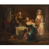 Huile sur toile signé FAED école anglaise 19e siècle 11