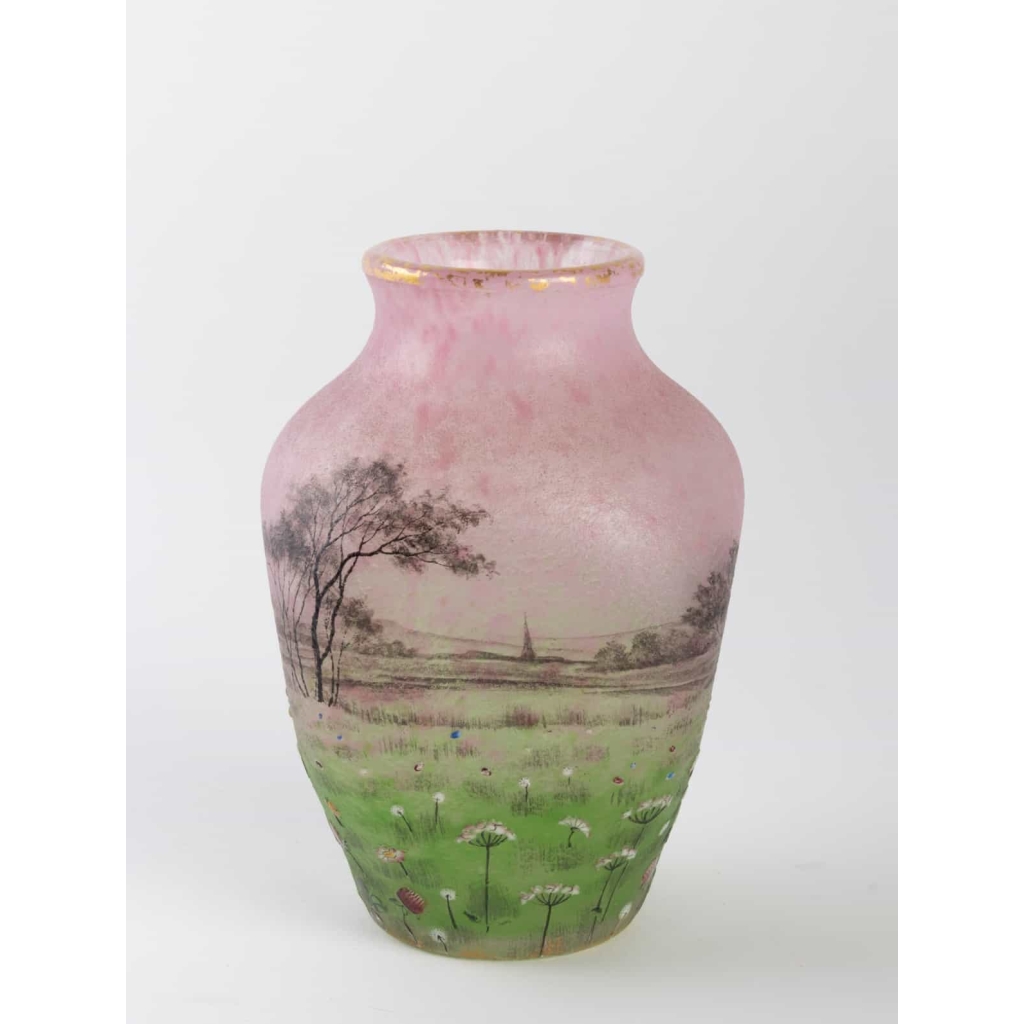 Daum Nancy : « Prairie » Vase | Biron Daum Nancy : "Prairie" Vase