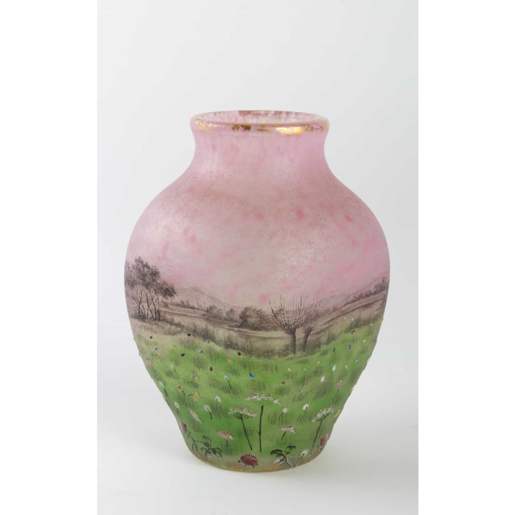 Daum Nancy : « Prairie » Vase | Biron Daum Nancy : "Prairie" Vase