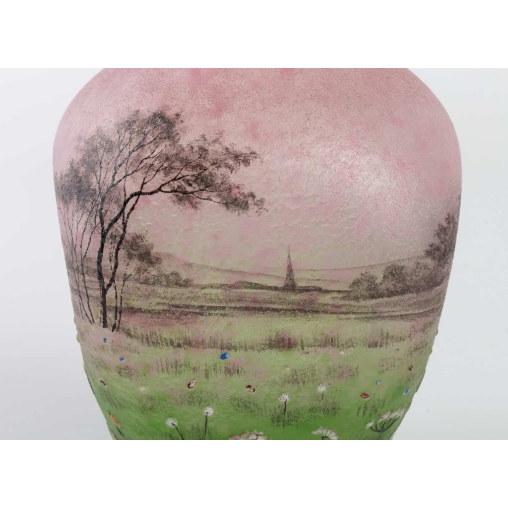 Daum Nancy : « Prairie » Vase | Biron Daum Nancy : "Prairie" Vase