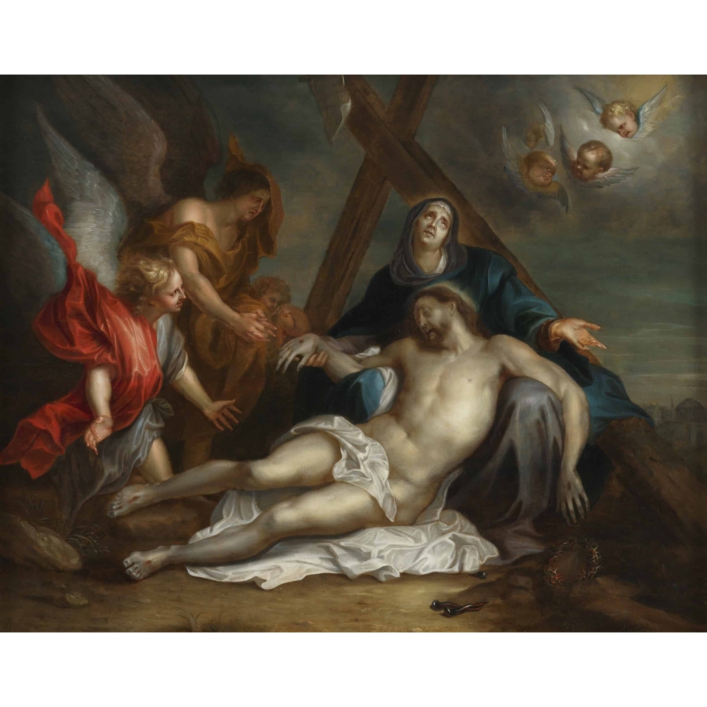Déploration du Christ – Ecole d’Anton van Dyck 17e siècle