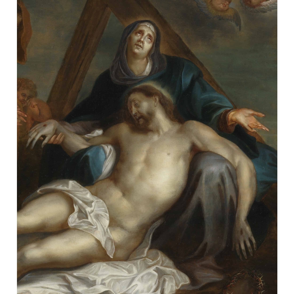 Déploration du Christ – Ecole d’Anton van Dyck 17e siècle