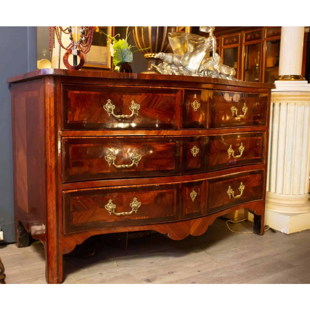 Commode en marqueterie et palissandre XVIIIème | Biron |||||