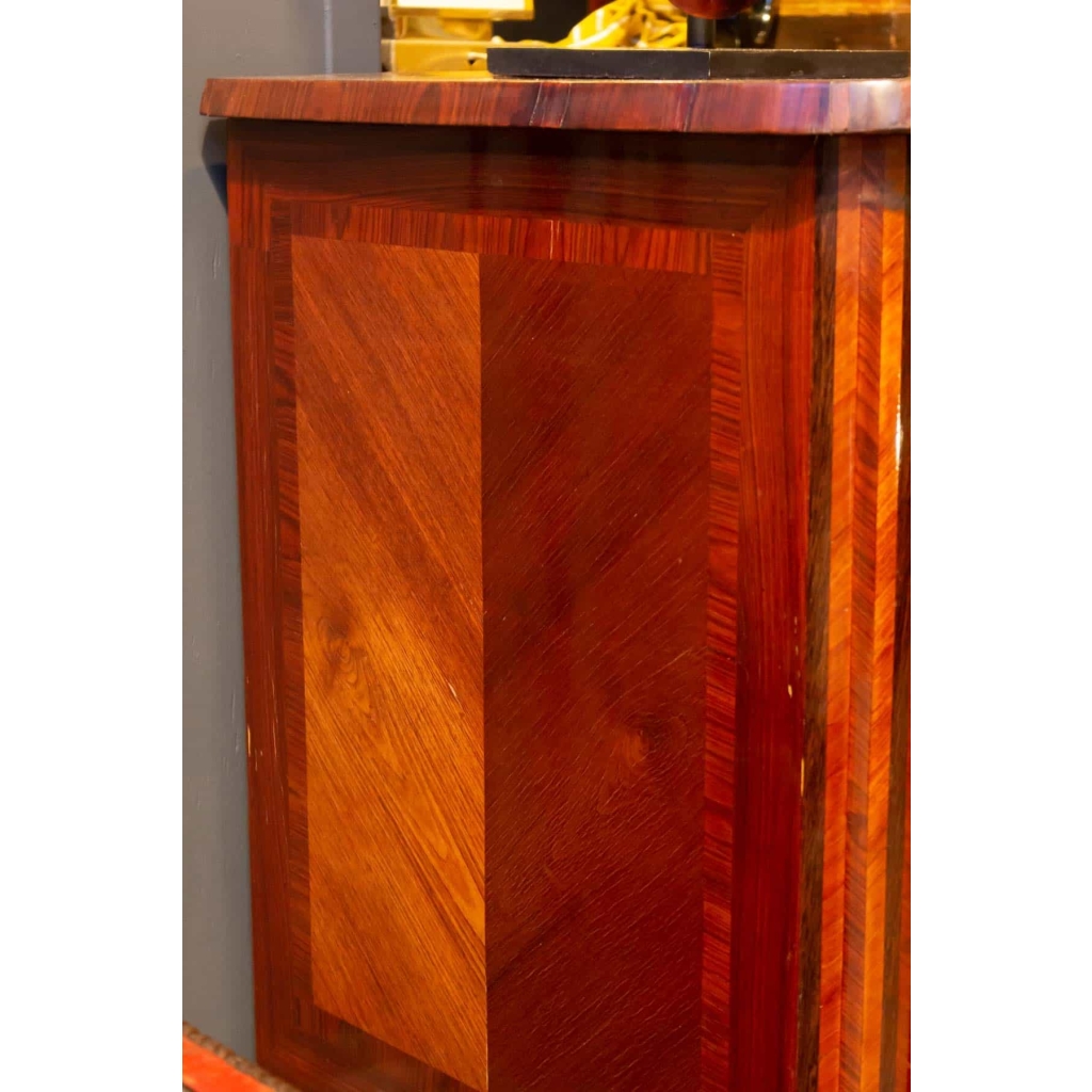 Commode en marqueterie et palissandre XVIIIème | Biron Commode en marqueterie et palissandre XVIIIème