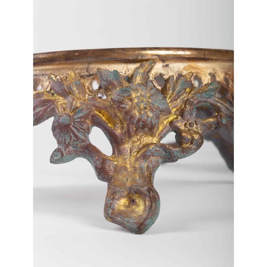 Paire de socles en bronze doré 19e siècle Napoléon III