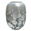 Vase « Monnaie du Pape » verre opalescent patiné bleu de René LALIQUE 9