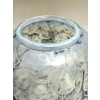 Vase « Monnaie du Pape » verre opalescent patiné bleu de René LALIQUE 12
