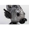 Un poisson noir et argent Venise 1960 signé Seguso (Murano)
