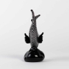 Un poisson noir et argent Venise 1960 signé Seguso (Murano)
