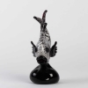 Un poisson noir et argent Venise 1960 signé Seguso (Murano)