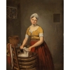 Portrait de jeune femme, école française XIXème.