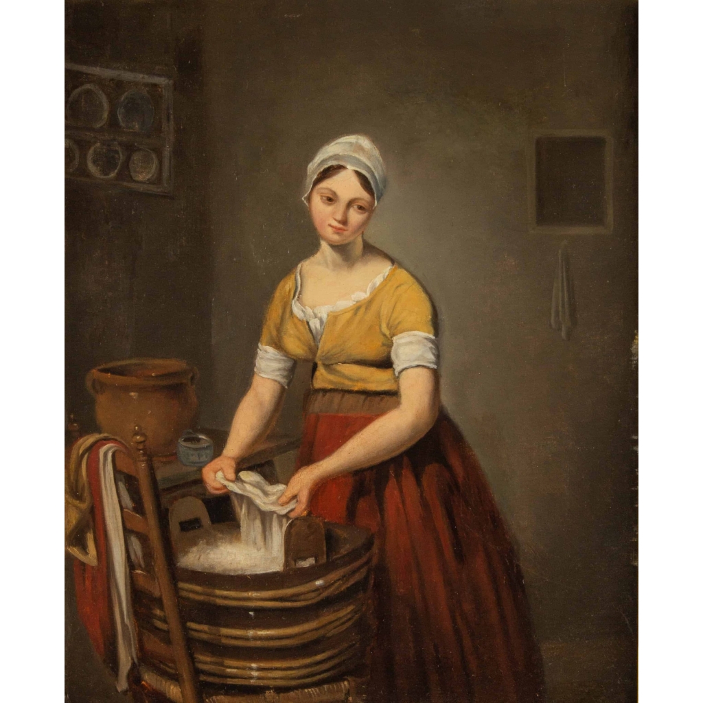 Portrait de jeune femme, école française XIXème.