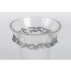 Vase « Boulouris » verre blanc patiné bleu de René LALIQUE | Biron Vase « Boulouris » verre blanc patiné bleu de René LALIQUE