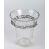 Vase « Boulouris » verre blanc patiné bleu de René LALIQUE | Biron Vase « Boulouris » verre blanc patiné bleu de René LALIQUE