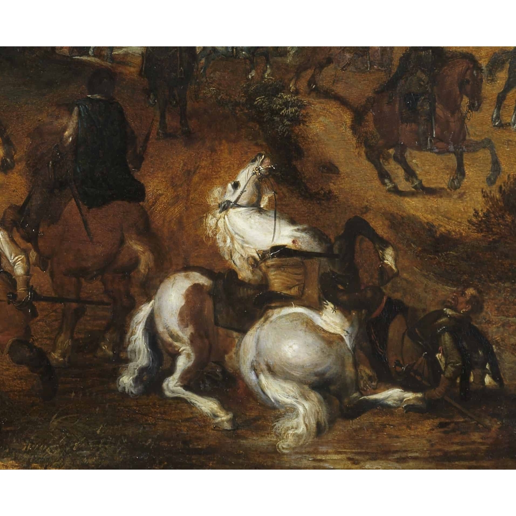 Escarmouche à l’orée du bois – Attribué à Sébastiaen Vrancx (1573-1647)