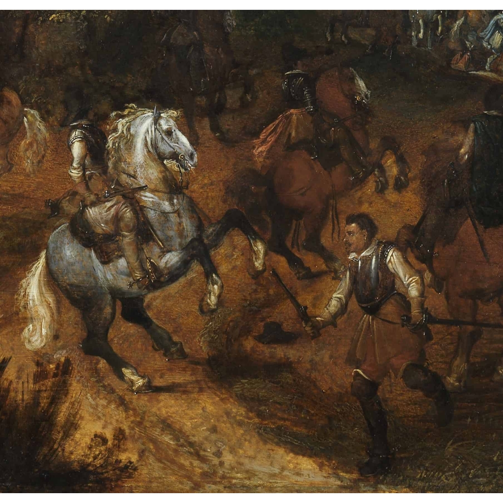 Escarmouche à l’orée du bois – Attribué à Sébastiaen Vrancx (1573-1647)