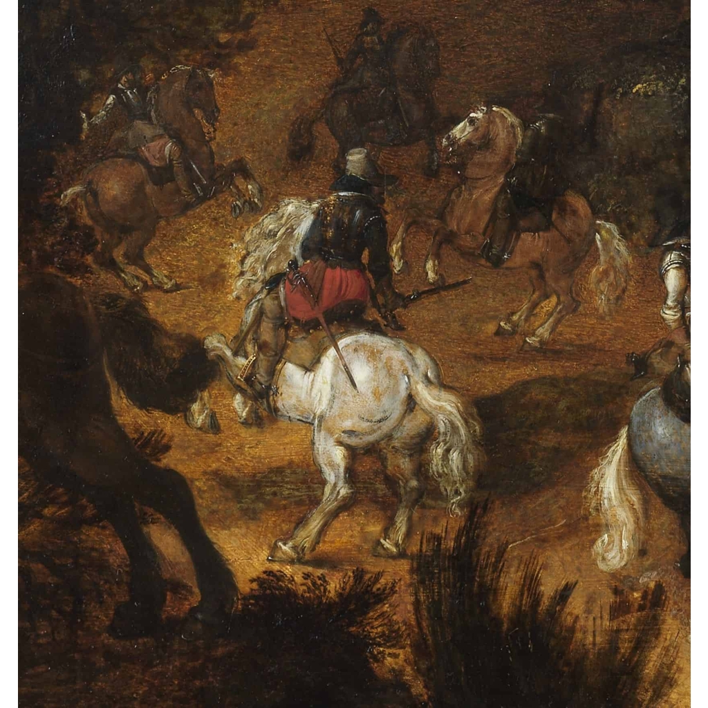 Escarmouche à l’orée du bois – Attribué à Sébastiaen Vrancx (1573-1647)