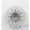 Pendule « Papillons » verre blanc émaillé noir de René LALIQUE - mouvement mécanique OMEGA