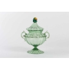 Coupe couverte verte Venise :Barovier. période 1900