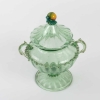 Coupe couverte verte Venise :Barovier. période 1900