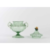 Coupe couverte verte Venise :Barovier. période 1900