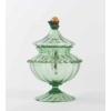 Coupe couverte verte Venise :Barovier. période 1900