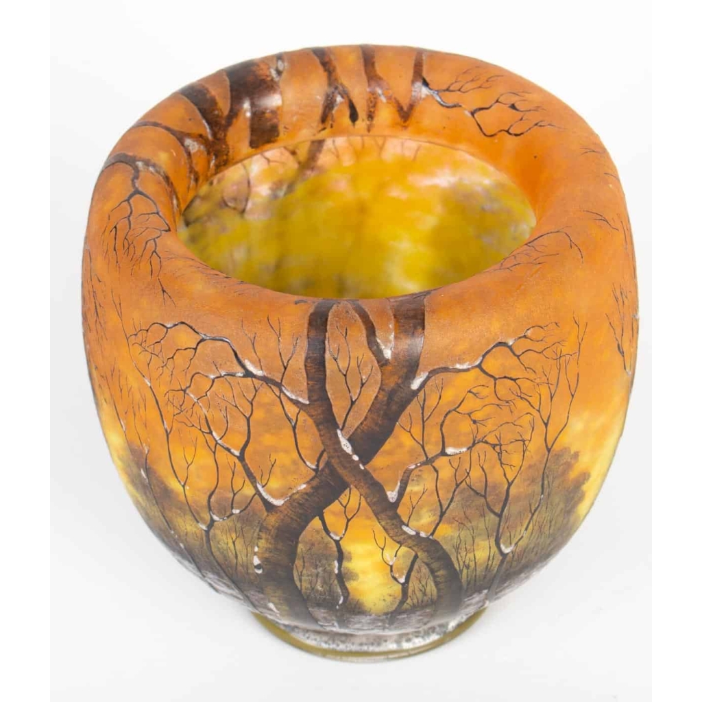 DAUM Nancy : Vase – “Arbres en Hiver” | Biron DAUM Nancy : Vase - “Arbres en Hiver”
