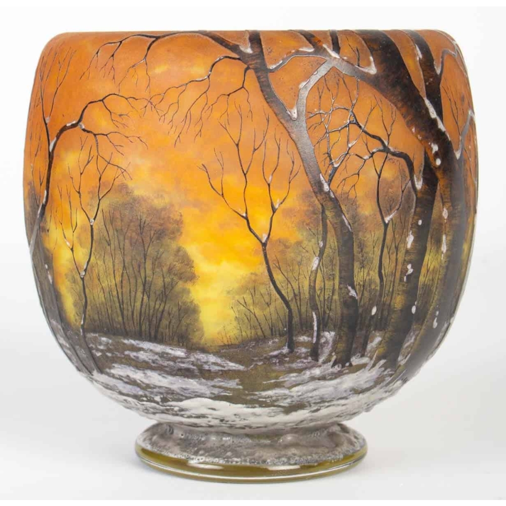 DAUM Nancy : Vase – “Arbres en Hiver” | Biron DAUM Nancy : Vase - “Arbres en Hiver”