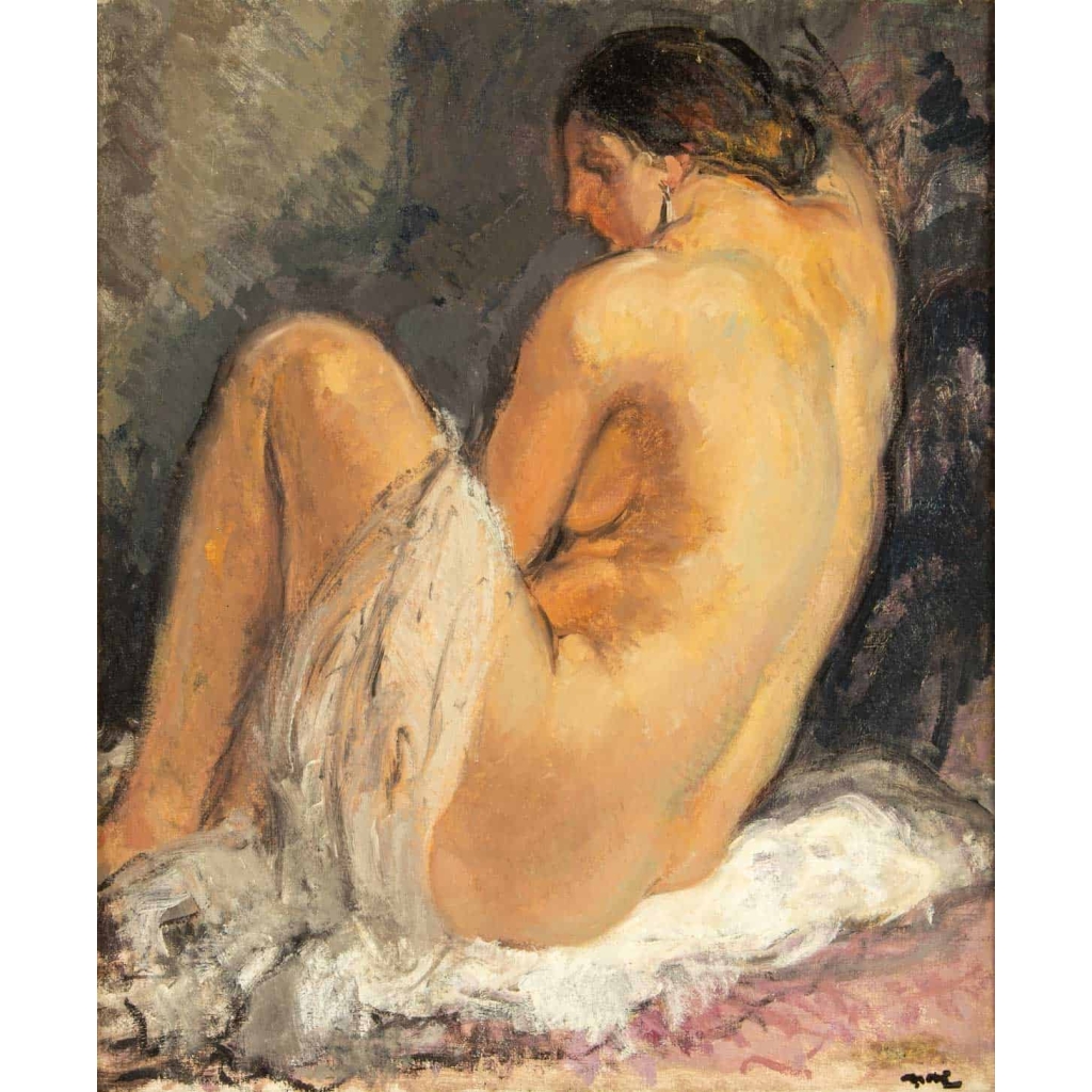 Portrait d'un nu, école française XIXème.