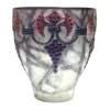 Vase « Grappes » pâte de verre grise, rose et violette de Gabriel ARGY-ROUSSEAU 9
