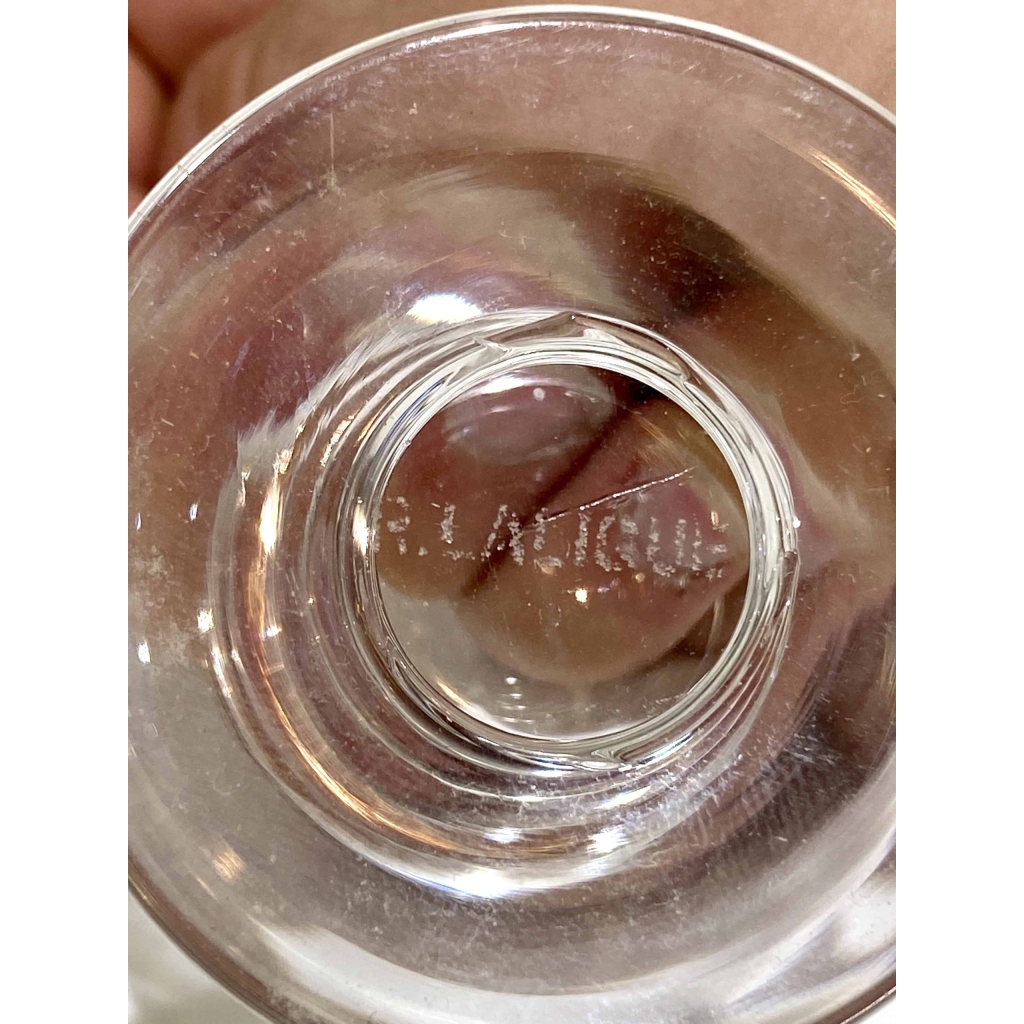 Suite de Six 6 Verres « Tonnerre » verre blanc de René LALIQUE | Biron Suite de Six 6 Verres "Tonnerre" verre blanc de René LALIQUE