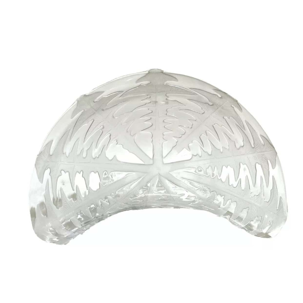 Suite de Huit 8 Assiettes à Salade "Pissenlit" verre blanc de René LALIQUE